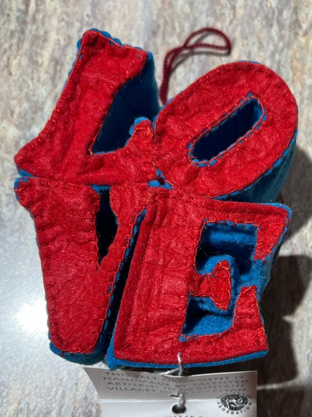 Silk Road Bazaar Love Statue Felt Ornament